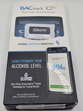 Keychain Breathalyzer - White and Black